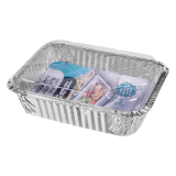 BANDEJA ALUMINIO BOMPACK C/TAMPA PET 250ML C/10UN