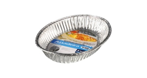 BANDEJA ASSADEIRA ALUMINIO OVAL DARNEL 4LT UNITARIO