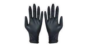 CAIXA LUVA NITRILICA BOMPACK PRETA M S/PO C/100UN