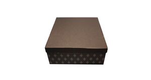 CAIXA PAPELAO QUADRADA MARROM TAMANHO N.4(42X35-12CM)
