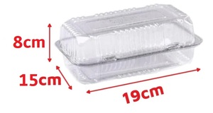 CAIXA PORTA BOLO FACILPACK FP13 RETANGULAR C/100UN