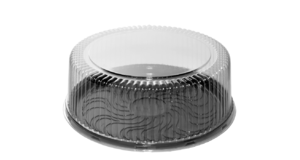 CAIXA PORTA BOLO PPLAST 80 ALTA REDONDA C/30UND