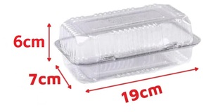 CAIXA PORTA BOLO PPLAST PP10 RETANGULAR C/100UN