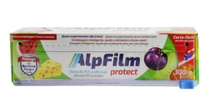 CAIXA ROLO FILME PVC ALPFILM 28CMX300M C/ CORTADOR