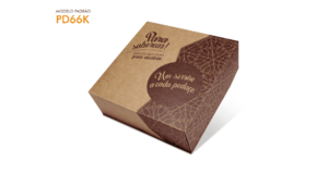 CAIXA P/ TORTA KRAFT (21X21X7) (PD66K)