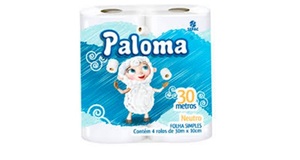 FARDO PAPEL HIGIENICO PALOMA NEUTRO FOLHA SIMPLES 30 MTRS 16X4 (64 ROLOS)