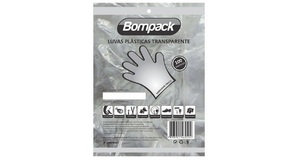 LUVA PLASTICA DESCARTAVEL BOMPACK  C/100UN
